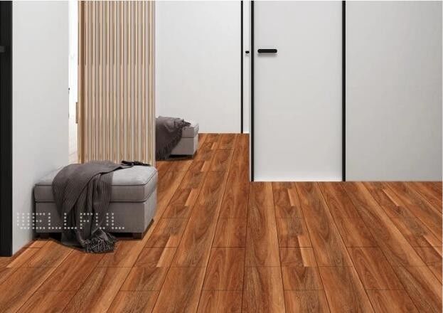 0.15mm Kayu Film Pencetakan PVC Lembut Tahan Air / Tahan Api / Desain Tahan Air Untuk Lantai Interlock SPC