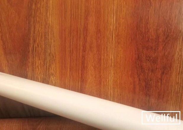 0.15mm Kayu Film Pencetakan PVC Lembut Tahan Air / Tahan Api / Desain Tahan Air Untuk Lantai Interlock SPC