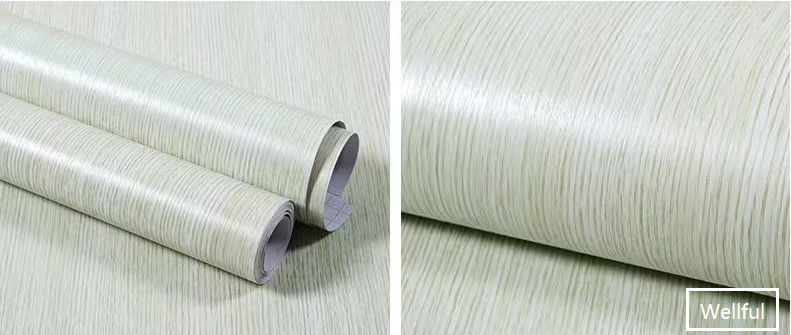Furnitur Kayu Film Dekoratif PVC Tahan Luntur Warna 0,15mm Ketahanan Aus