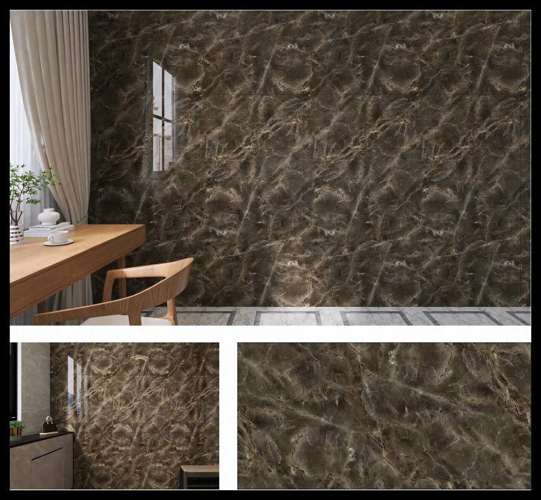 Marble Llook Tile PET Wall Sticker Dekorasi dinding Isolasi suara Anti tabrakan